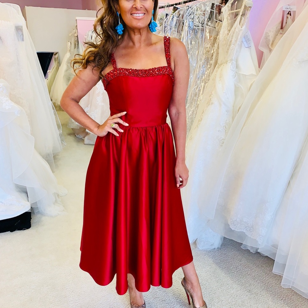 NEW WITH TAGS Rich RED dress! Sequin detail ๐น - Picture 8 of 8